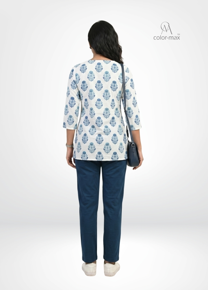 NEW NAVY - Premium Cotton Lycra Kurti Pants - Hover